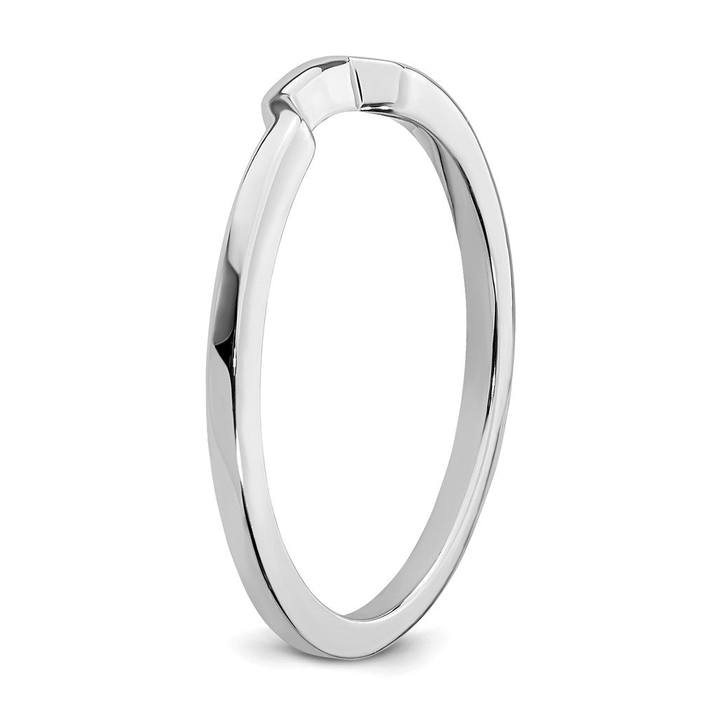 14K Weißgold Konturring