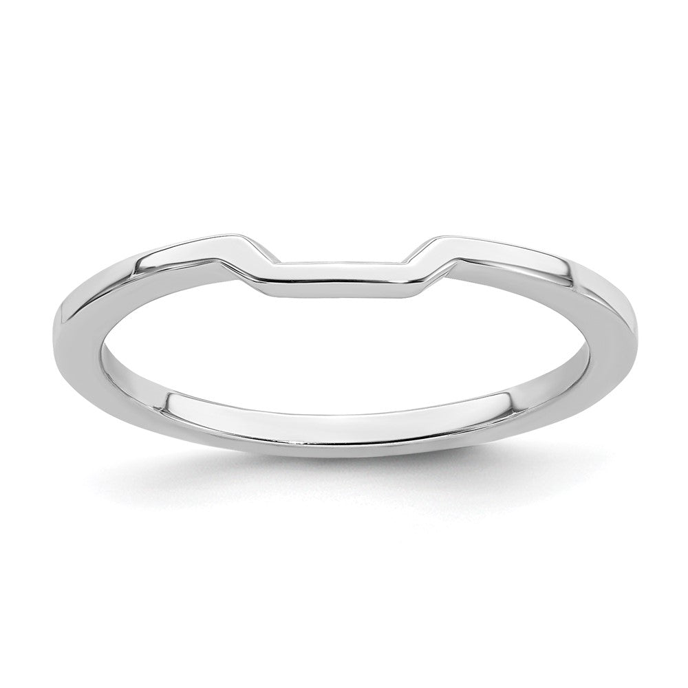 14K Weißgold Konturring