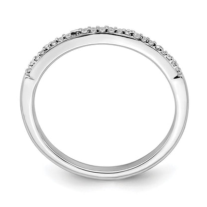 14K Weißgold Ring mit echten Diamanten