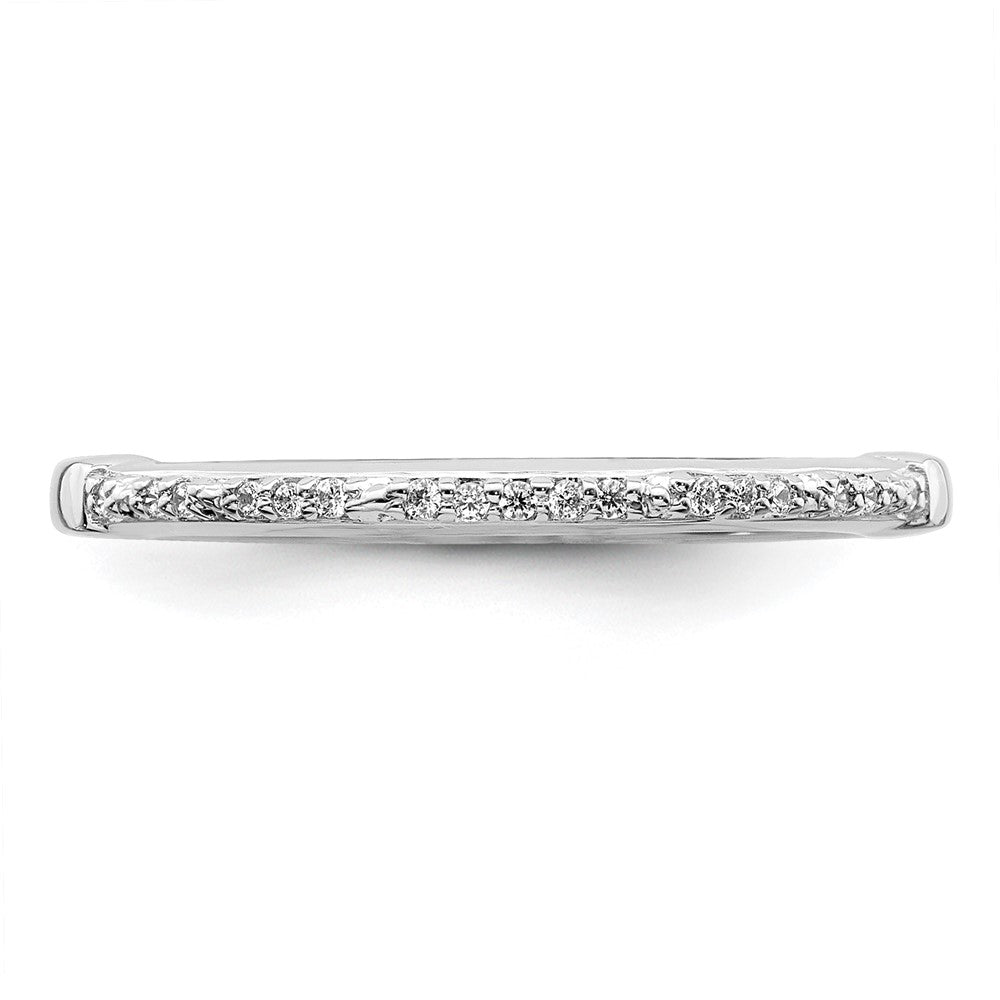 14K Weißgold Ring mit echten Diamanten