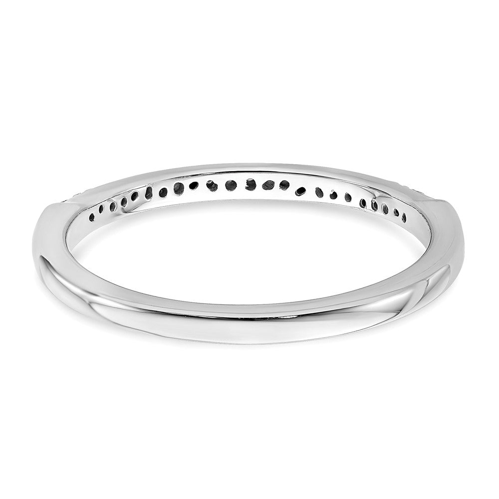 14K Weißgold Ring mit echten Diamanten