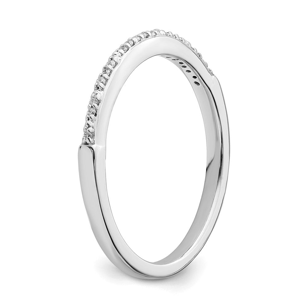 14K Weißgold Ring mit echten Diamanten