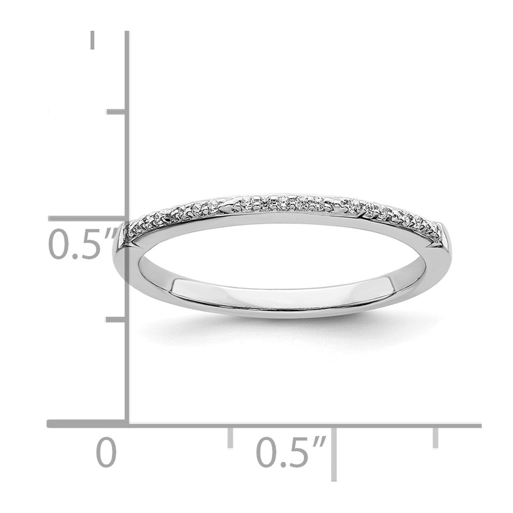 14K Weißgold Ring mit echten Diamanten