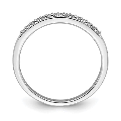 14K Weißgold Ring mit echten Diamanten