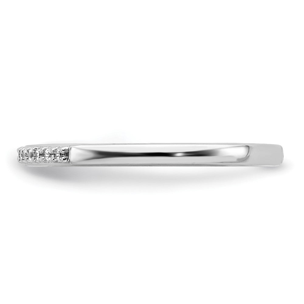 14K Weißgold Ring mit echten Diamanten