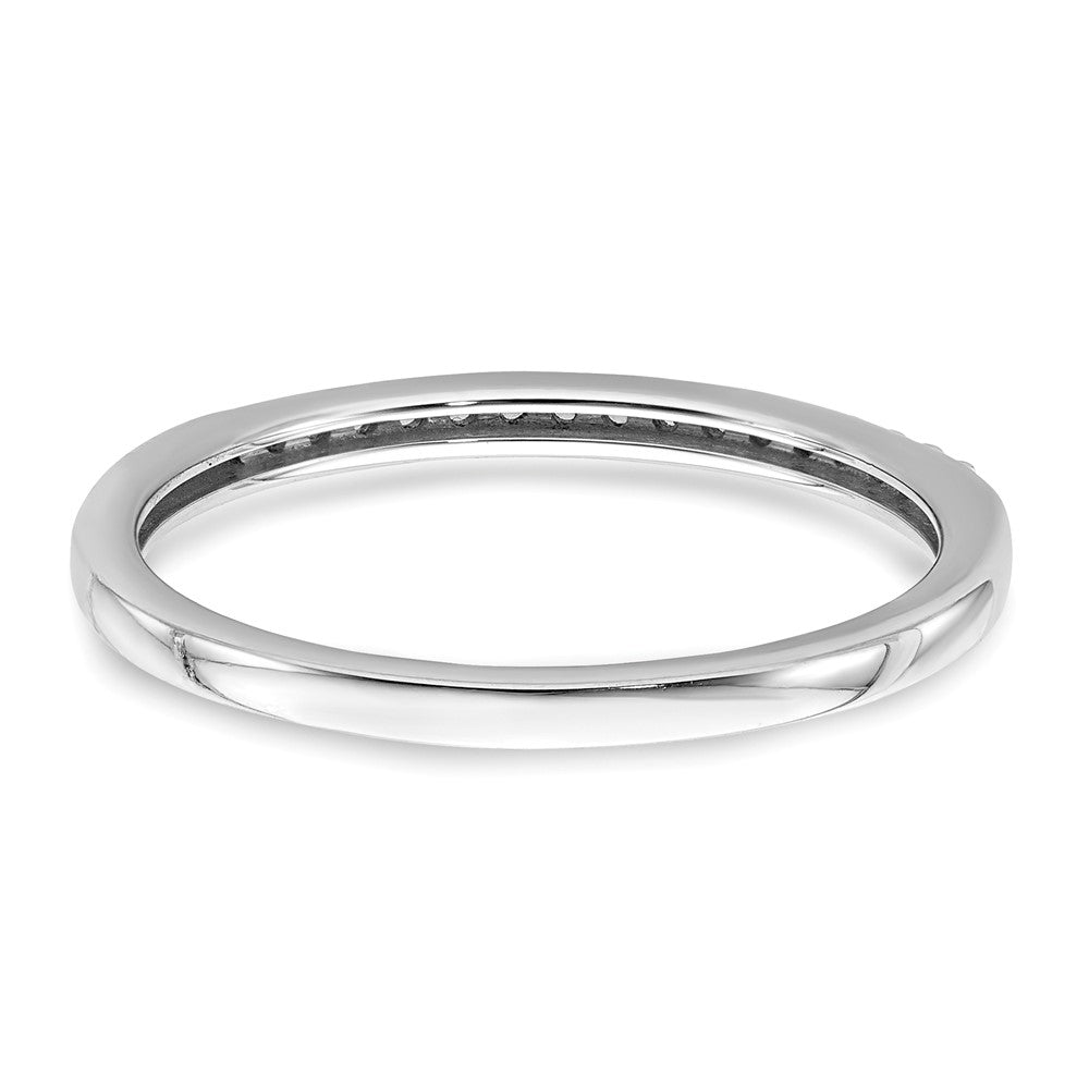 14K Weißgold Ring mit echten Diamanten