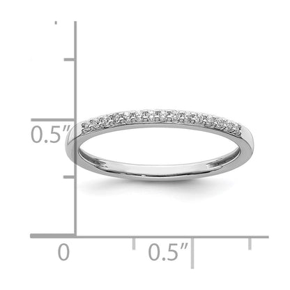 14K Weißgold Ring mit echten Diamanten