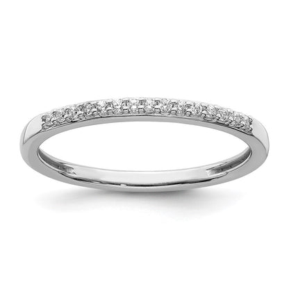 14K Weißgold Ring mit echten Diamanten