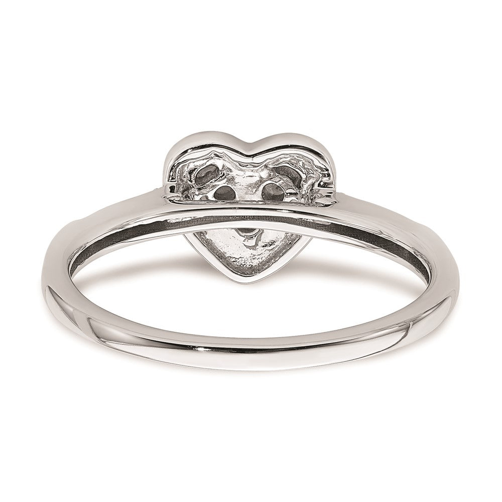 14K Weißgold Verlobungsring mit echtem Diamant-Cluster