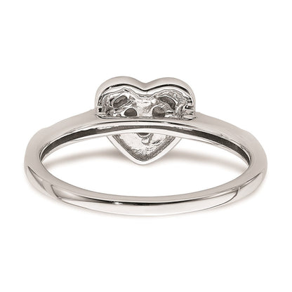 14K Weißgold Verlobungsring mit echtem Diamant-Cluster