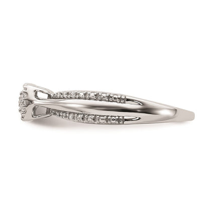 14K Weißgold Diamant-Cluster-Verlobungsring mit echten Diamanten