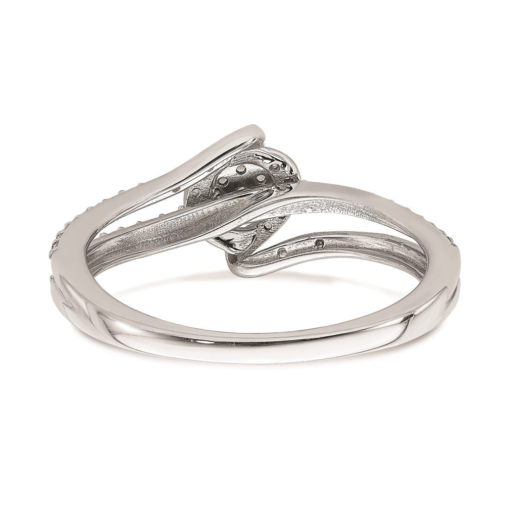 14K Weißgold Verlobungsring mit Diamant-Cluster (echte Diamanten)