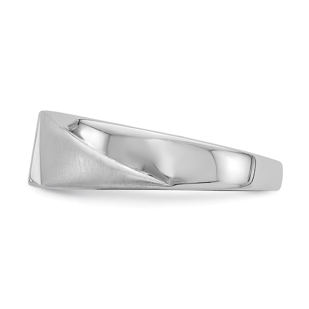 14K Weißgold Herren-Ring mit echten Diamanten