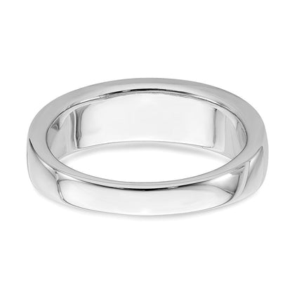 14K Weißgold Herren Ehering mit echten Diamanten