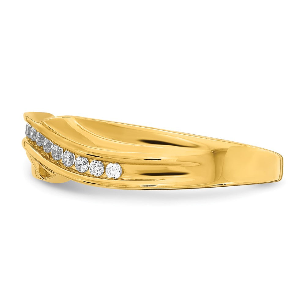 14K Gelbgold Herren Diamant Trauring