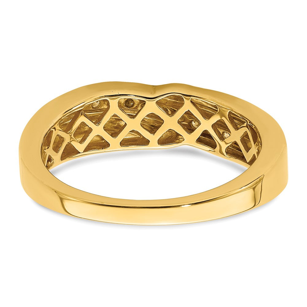 14K Gelbgold Herren Diamant Trauring