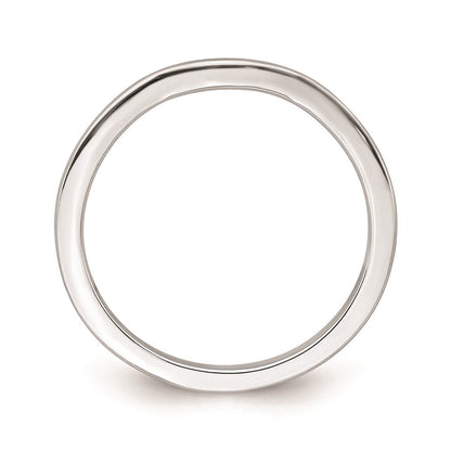 14K Weißgold Ring, konturiert
