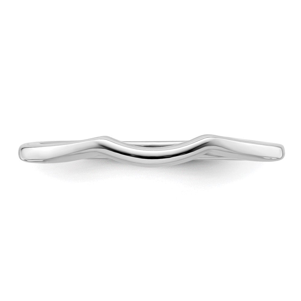 14K Weißgold Ring, konturiert