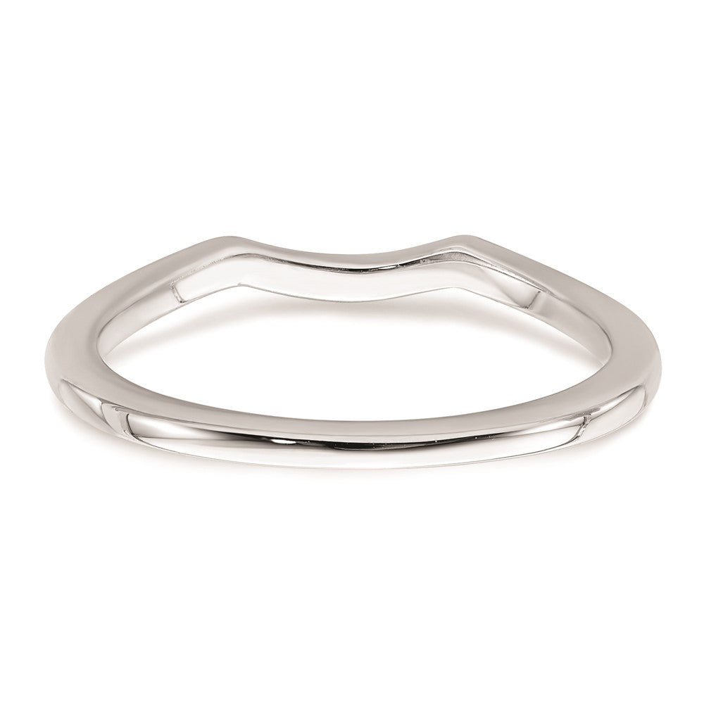 14K Weißgold Ring, konturiert