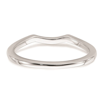 14K Weißgold Ring, konturiert