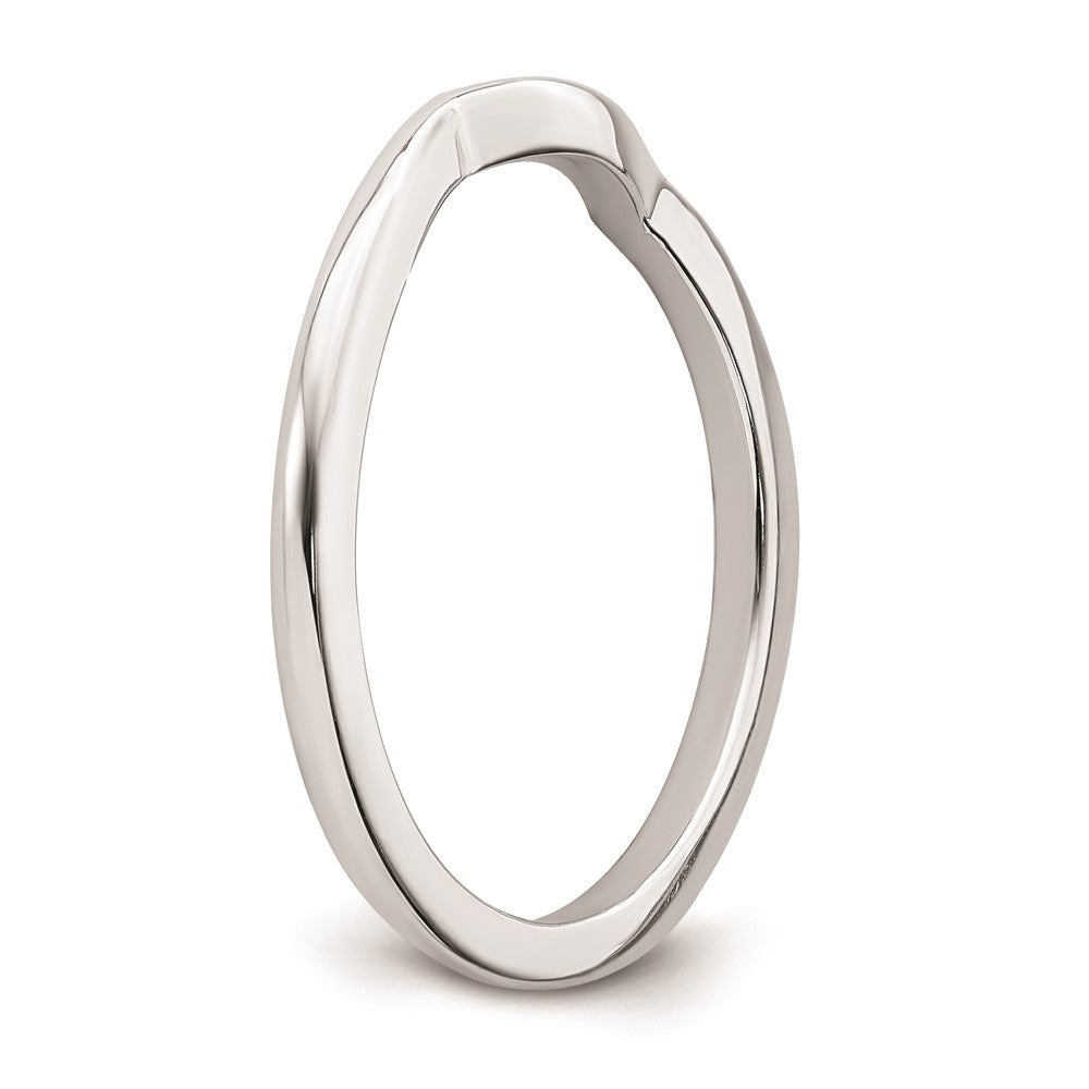 14K Weißgold Ring, konturiert