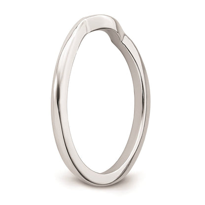 14K Weißgold Ring, konturiert