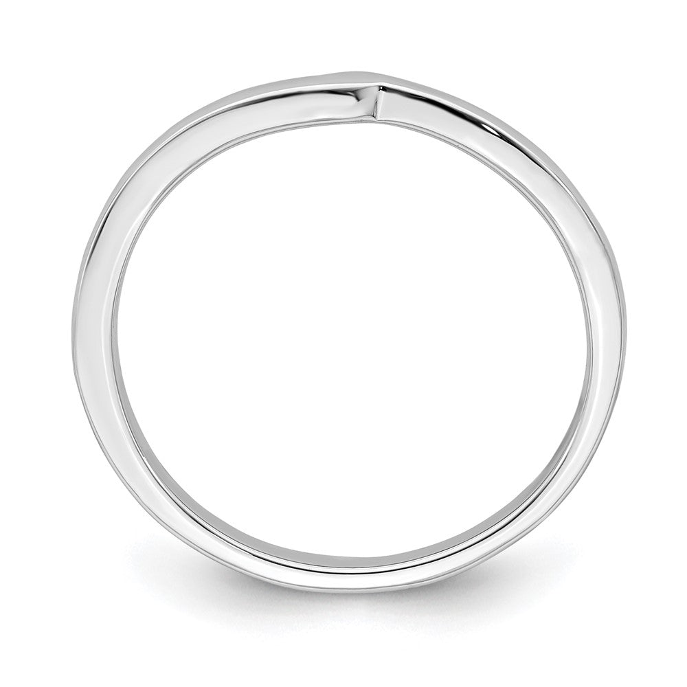 14K Weißgold Ring mit geschwungener Form