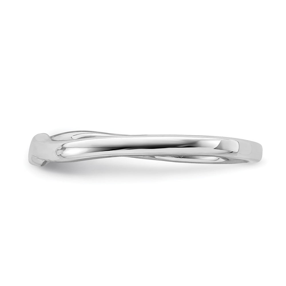 14K Weißgold Ring mit geschwungener Form