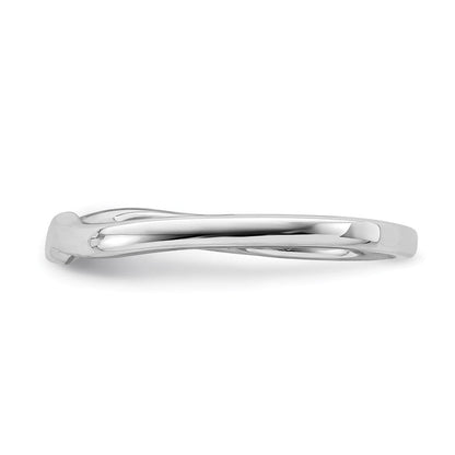 14K Weißgold Ring mit geschwungener Form