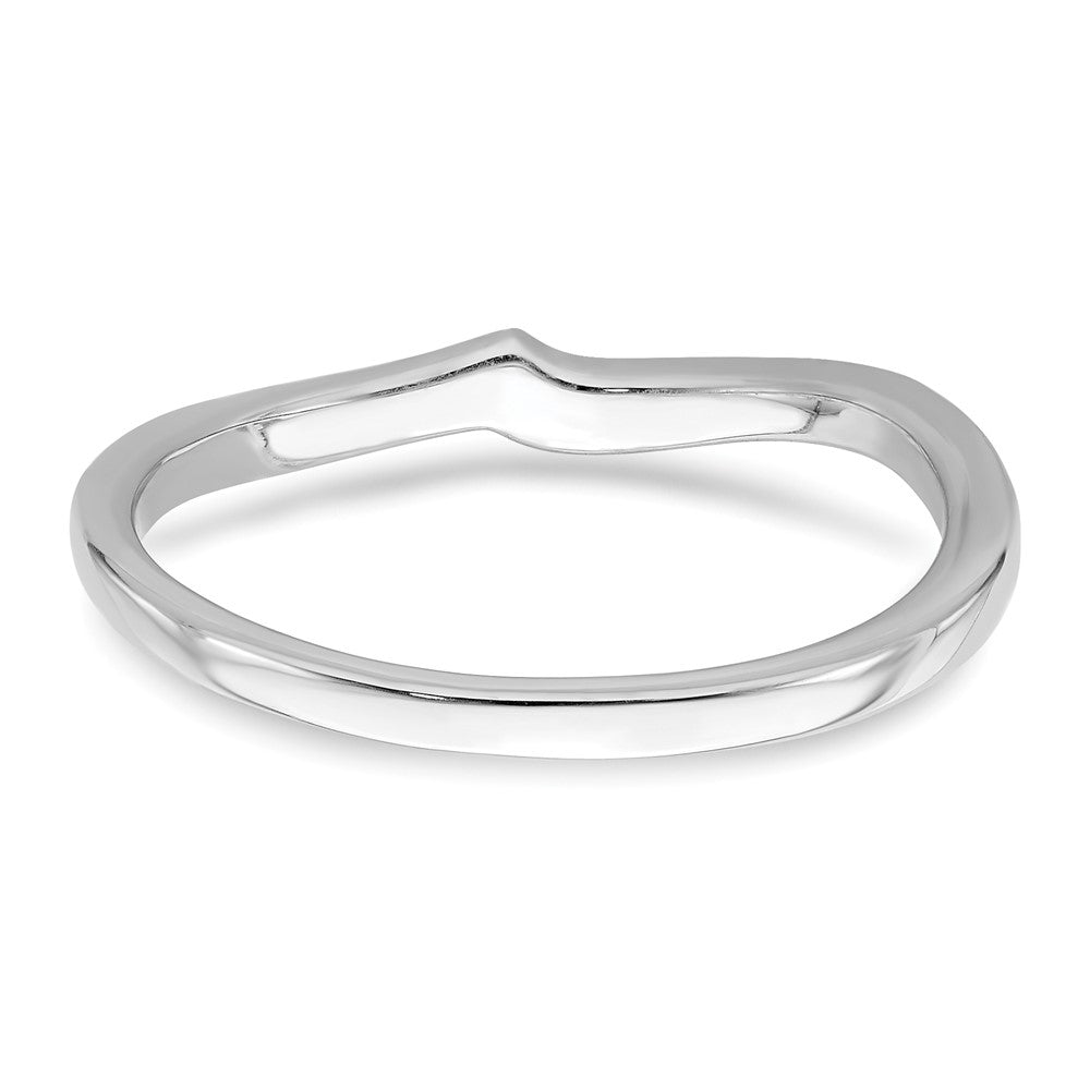 14K Weißgold Ring mit geschwungener Form