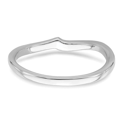 14K Weißgold Ring mit geschwungener Form