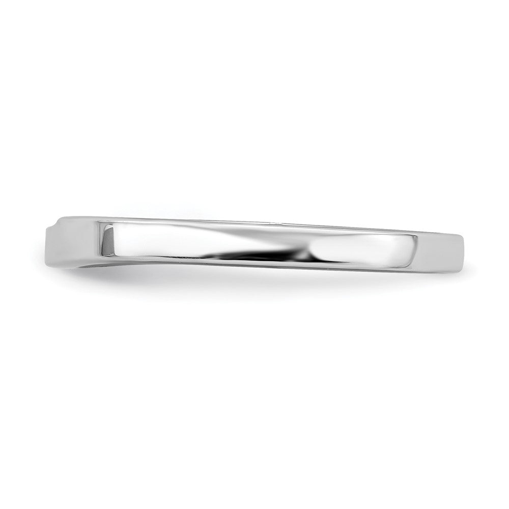 14K Weißgold Ring, konturiert