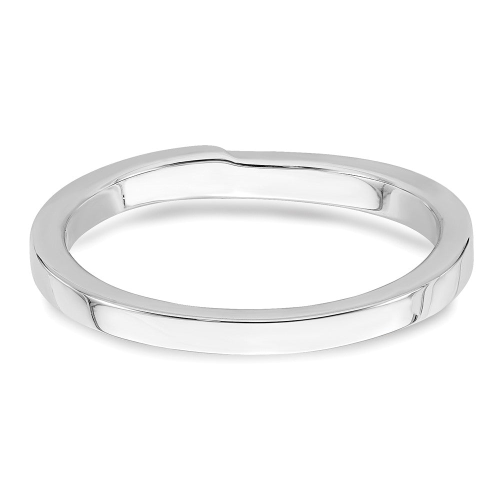 14K Weißgold Ring, konturiert