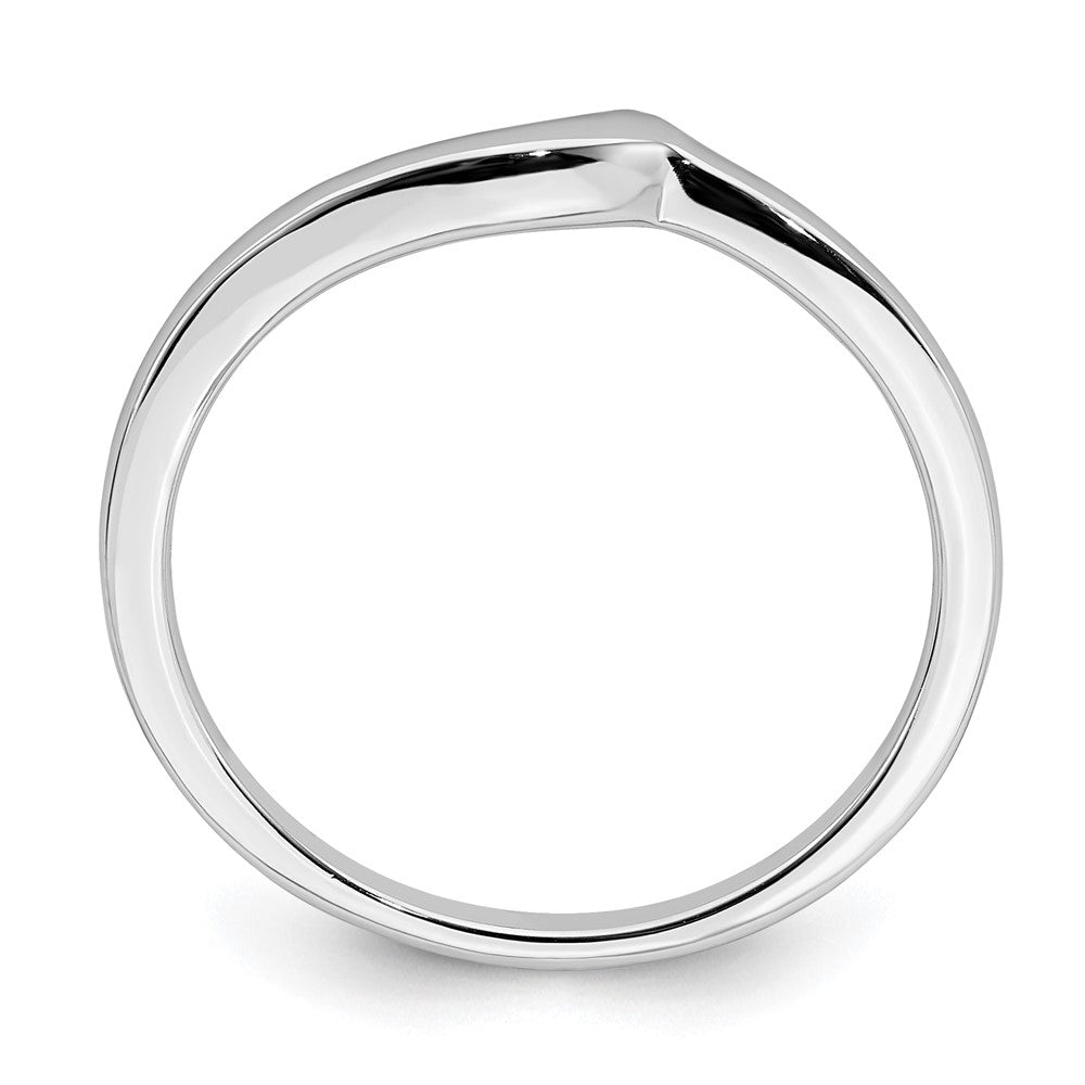 14K Weißgold Konturring