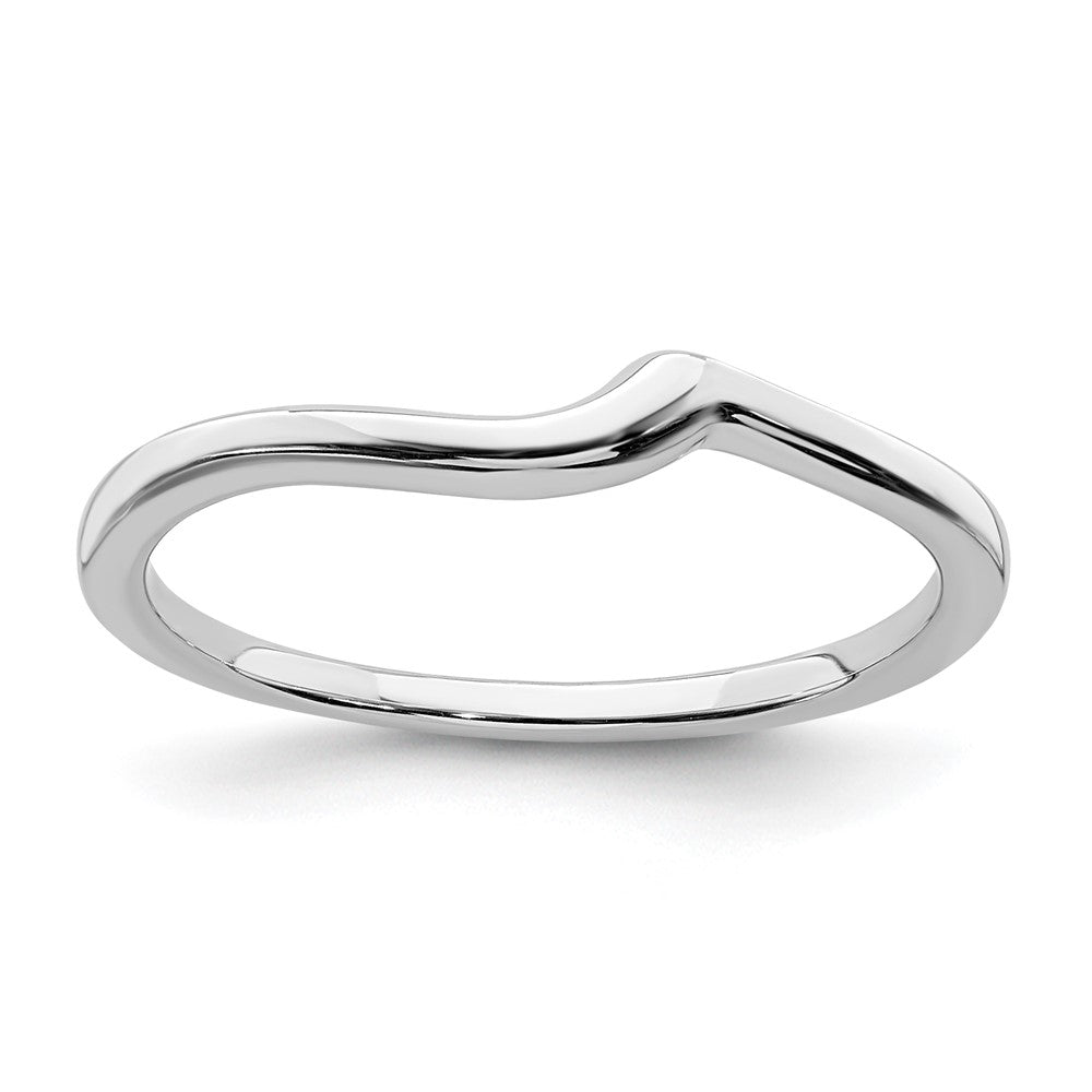 14K Weißgold Konturring