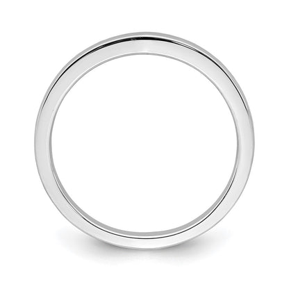 14K Weißgold Konturring