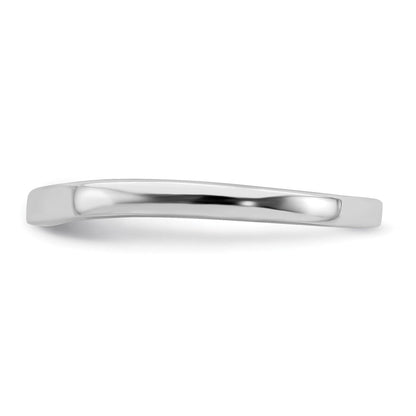 14K Weißgold Konturring