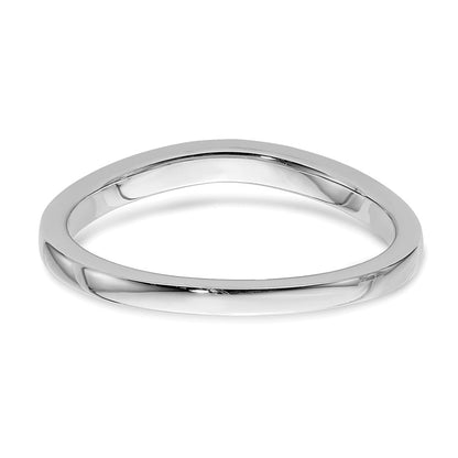14K Weißgold Konturring
