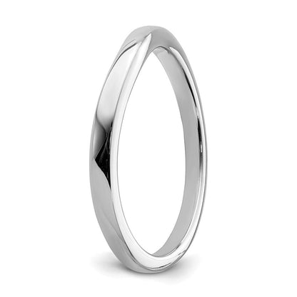 14K Weißgold Konturring