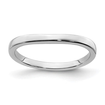 14K Weißgold Konturring