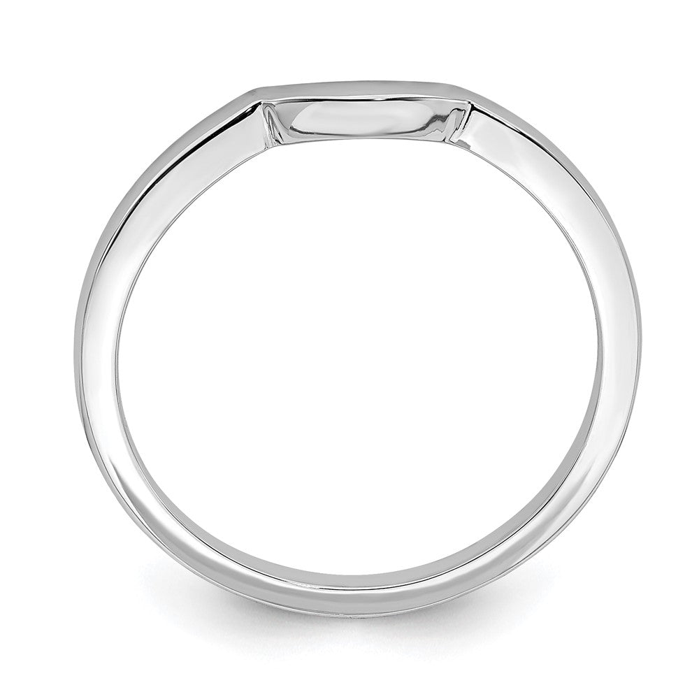 14K Weißgold Ring, konturiert