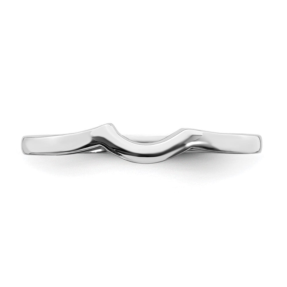 14K Weißgold Ring, konturiert