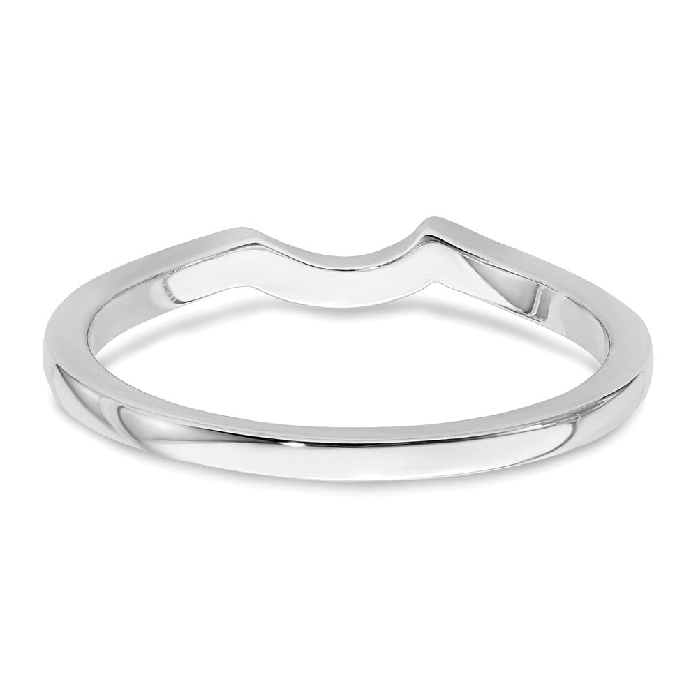 14K Weißgold Ring, konturiert