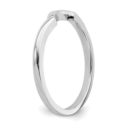 14K Weißgold Ring, konturiert