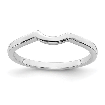 14K Weißgold Ring, konturiert