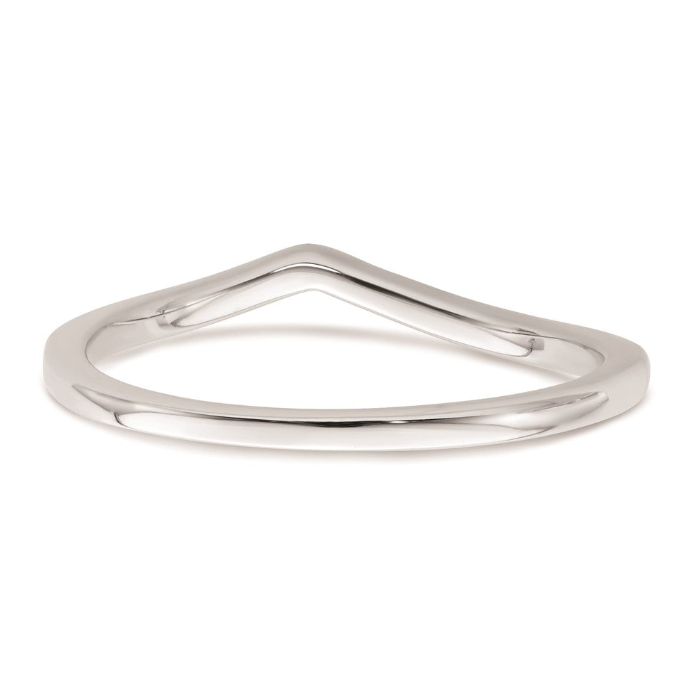 14K Weißgold Ring, konturiert