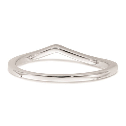 14K Weißgold Ring, konturiert