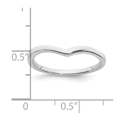 14K Weißgold Ring, konturiert