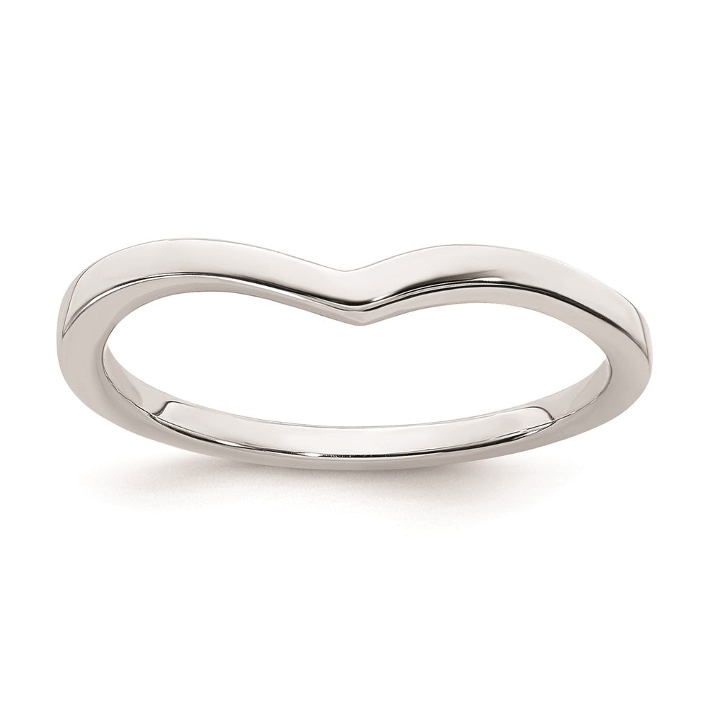 14K Weißgold Ring, konturiert