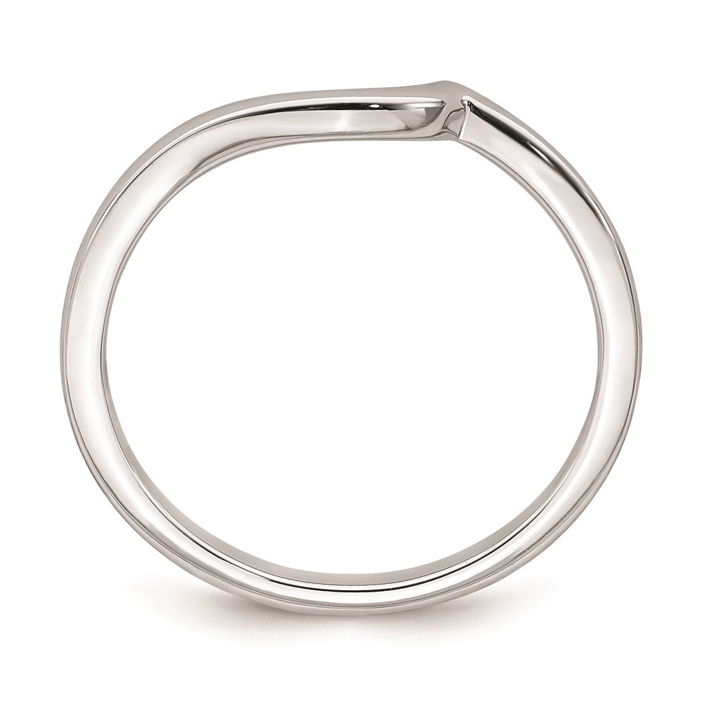 14K Weißgold Ring, konturiert